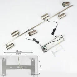 Luminaires Scandinaves-hofstein Suspension Zuoz Nickel mat, 6 lumières