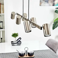 Luminaires Scandinaves-hofstein Suspension Zuoz Nickel mat, 6 lumières