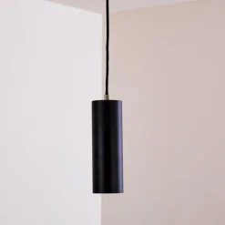 hofstein Suspension Zuoz Noir, 1 lumière
