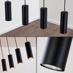 hofstein Suspension Zuoz Noir, 4 lumières