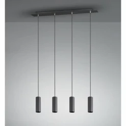 Luminaires Trio Suspension Zuoz Noir, 4 lumières* Suspensions