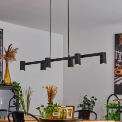 Luminaires Scandinaves-hofstein Suspension Zuoz Noir, 6 lumières