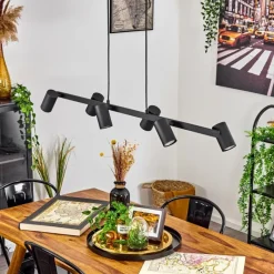 Luminaires Scandinaves-hofstein Suspension Zuoz Noir, 6 lumières