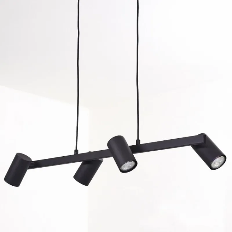 hofstein Suspension Zuoz Noir, 4 lumières