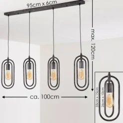 hofstein Suspension Zwolle Argenté, 4 lumières