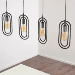 hofstein Suspension Zwolle Argenté, 4 lumières