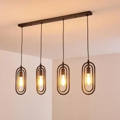 hofstein Suspension Zwolle Argenté, 4 lumières