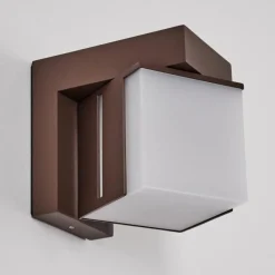 hofstein Swanek Lampe murale d´extérieur, Applique murale LED Rouille, 1 lumière