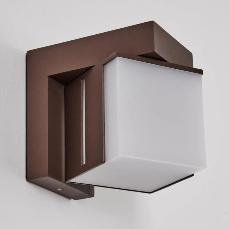 hofstein Swanek Lampe murale d´extérieur, Applique murale LED Rouille, 1 lumière