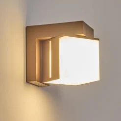 hofstein Swanek Lampe murale d´extérieur, Applique murale LED Rouille, 1 lumière