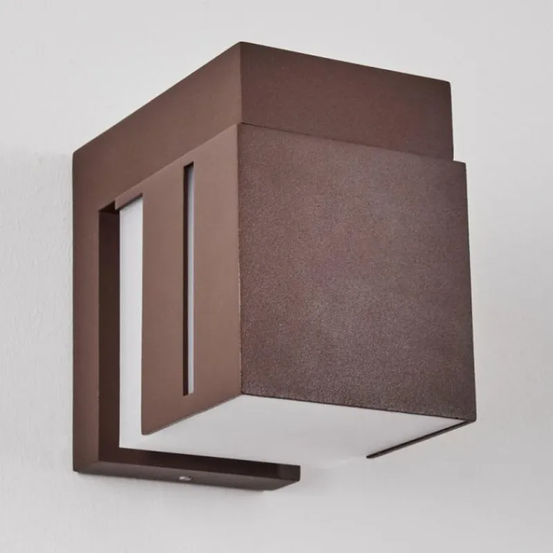 hofstein Swanek Lampe murale d´extérieur, Applique murale LED Rouille, 1 lumière