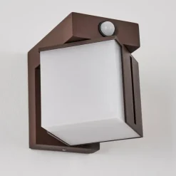 hofstein Swanek Lampe murale d´extérieur, Applique murale LED Rouille, 1 lumière, Détecteur de mouvement