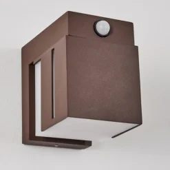 hofstein Swanek Lampe murale d´extérieur, Applique murale LED Rouille, 1 lumière, Détecteur de mouvement