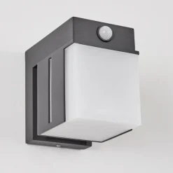 hofstein Swanek Lampe murale d´extérieur, Applique murale LED Anthracite, 1 lumière, Détecteur de mouvement