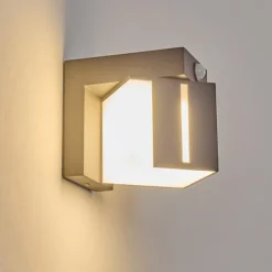 hofstein Swanek Lampe murale d´extérieur, Applique murale LED Anthracite, 1 lumière, Détecteur de mouvement