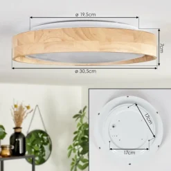 Luminaires Scandinaves-hofstein Tabernas Plafonnier LED Écru, Blanc, 1 lumière