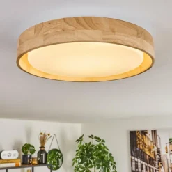 Luminaires Scandinaves-hofstein Tabernas Plafonnier LED Écru, Blanc, 1 lumière, Télécommandes