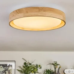 Luminaires Scandinaves-hofstein Tabernas Plafonnier LED Écru, Blanc, 1 lumière, Télécommandes