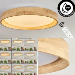 Luminaires Scandinaves-hofstein Tabernas Plafonnier LED Écru, Blanc, 1 lumière, Télécommandes