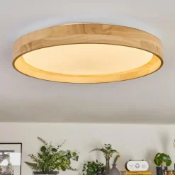 Luminaires Scandinaves-hofstein Tabernas Plafonnier LED Écru, Blanc, 1 lumière, Télécommandes