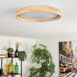 Luminaires Scandinaves-hofstein Tabernas Plafonnier LED Écru, Blanc, 1 lumière, Télécommandes