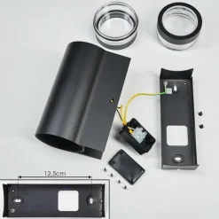 hofstein Tagish Lampe murale d´extérieur, Luminaire Up & Down Noir, 2 lumières