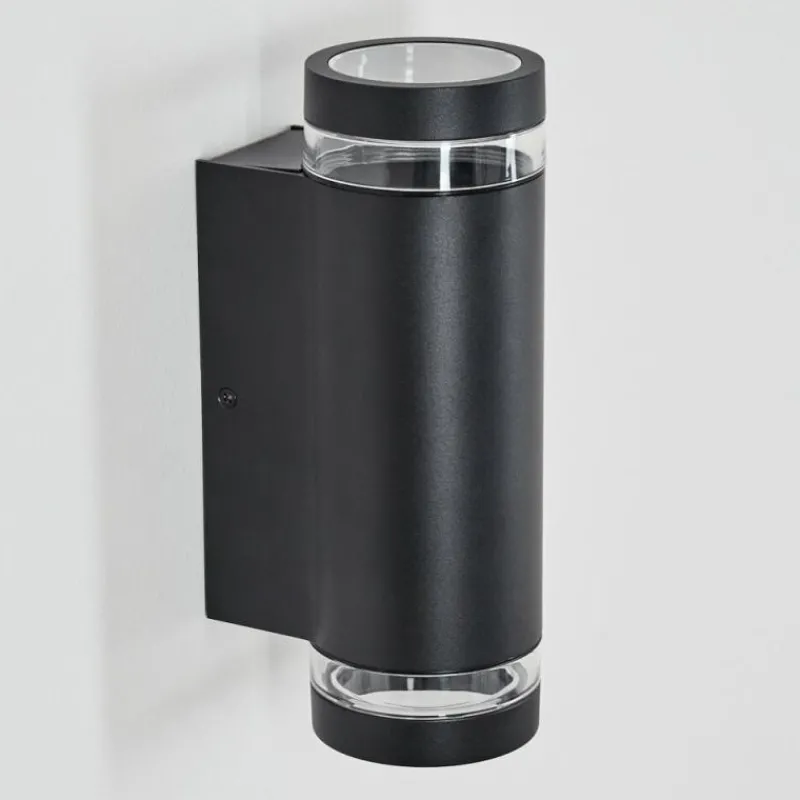 hofstein Tagish Lampe murale d´extérieur, Luminaire Up & Down Noir, 2 lumières