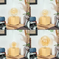 Luminaires Scandinaves-hofstein Tallsebo Lampe à poser Écru, 1 lumière