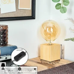 Luminaires Scandinaves-hofstein Tallsebo Lampe à poser Écru, 1 lumière