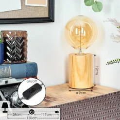 Luminaires Scandinaves-hofstein Tallsebo Lampe à poser Écru, 1 lumière