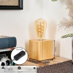 Luminaires Scandinaves-hofstein Tallsebo Lampe à poser Écru, 1 lumière