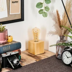 Luminaires Scandinaves-hofstein Tallsebo Lampe à poser Écru, 1 lumière