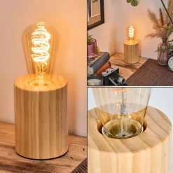 Luminaires Scandinaves-hofstein Tallsebo Lampe à poser Écru, 1 lumière