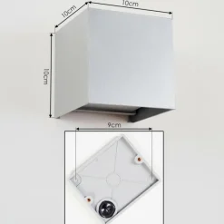 hofstein Tamarin Lampe murale d´extérieur, Luminaire Up & Down, Applique murale LED Gris, Argenté, 1 lumière