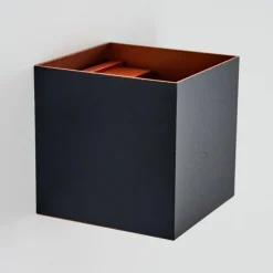 hofstein Tamarin Lampe murale d´extérieur, Luminaire Up & Down, Applique murale LED Cuivre, Noir, 1 lumière