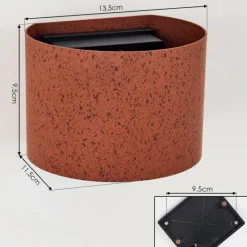 hofstein Tamarin Lampe murale d´extérieur, Luminaire Up & Down, Applique murale LED Rouille, Noir, 1 lumière