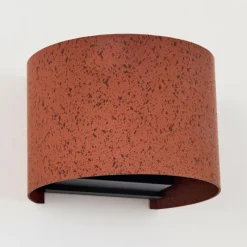 hofstein Tamarin Lampe murale d´extérieur, Luminaire Up & Down, Applique murale LED Rouille, Noir, 1 lumière