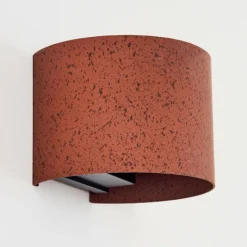 hofstein Tamarin Lampe murale d´extérieur, Luminaire Up & Down, Applique murale LED Rouille, Noir, 1 lumière