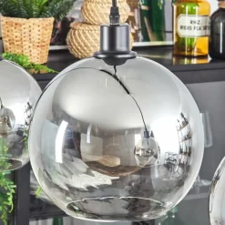 hofstein Tapitapa Suspension, Boule lumineuse Noir, 3 lumières