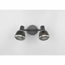 Suspension Verre Fumé-Luminaires Trio Tarifa Spot de plafond Noir, 2 lumières