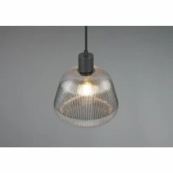 Suspension Verre Fumé-Luminaires Trio Tarifa Suspension Noir, 1 lumière
