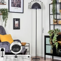 hofstein Tati Lampadaire Anthracite, 1 lumière