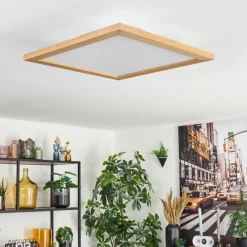 Luminaires Scandinaves-hofstein Tavlov Plafonnier, Panel LED Couleur bois, 1 lumière