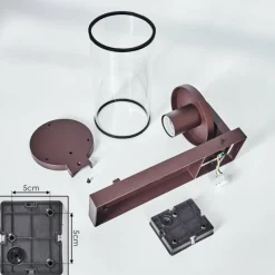 hofstein Telhada Luminaire extérieur, Lampe murale d´extérieur Rouille, 1 lumière