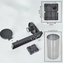 hofstein Telhada Luminaire extérieur, Lampe murale d´extérieur Noir, 1 lumière