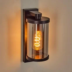 hofstein Telhada Luminaire extérieur, Lampe murale d´extérieur Noir, 1 lumière, Détecteur de mouvement