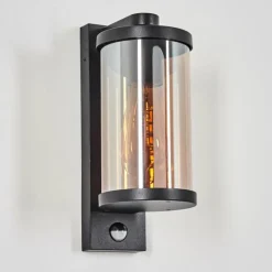 hofstein Telhada Luminaire extérieur, Lampe murale d´extérieur Noir, 1 lumière, Détecteur de mouvement