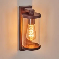 hofstein Telhada Luminaire extérieur, Lampe murale d´extérieur Rouille, 1 lumière, Détecteur de mouvement