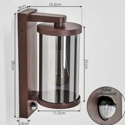 hofstein Telhada Luminaire extérieur, Lampe murale d´extérieur Rouille, 1 lumière, Détecteur de mouvement