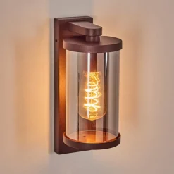 hofstein Telhada Luminaire extérieur, Lampe murale d´extérieur Rouille, 1 lumière, Détecteur de mouvement